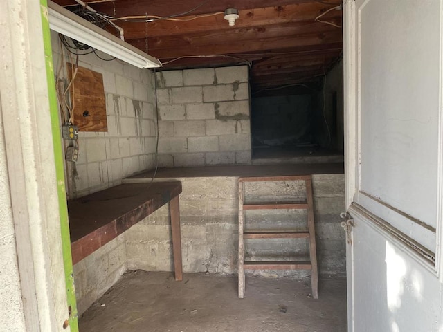 view of basement