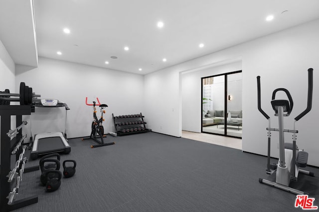 view of exercise room