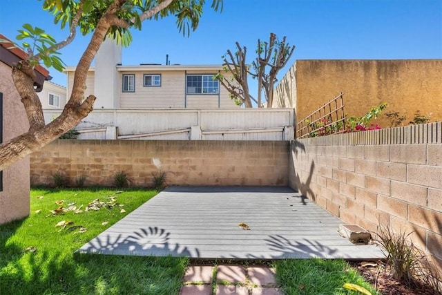 exterior space featuring a wooden deck