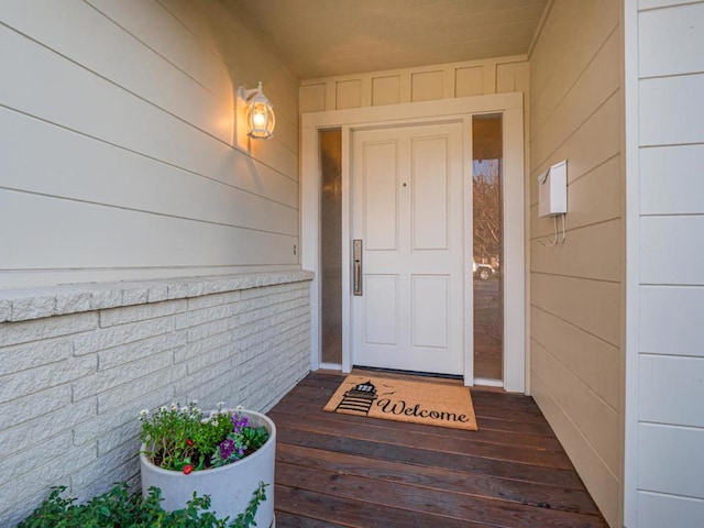 view of doorway to property