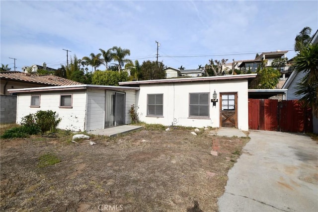 view of rear view of property