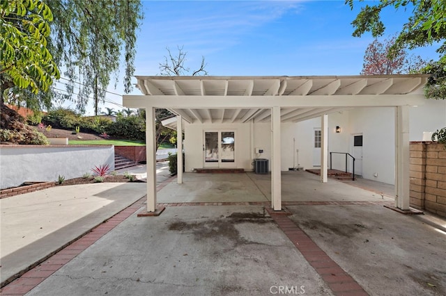 view of patio with a carport