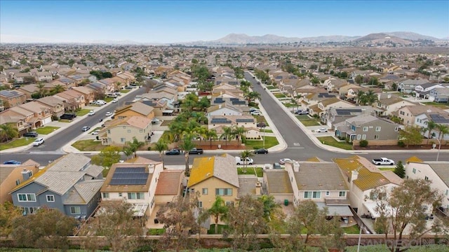 bird's eye view featuring a mountain view