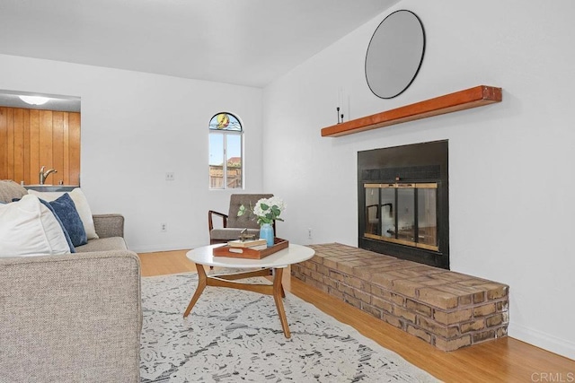 living room featuring wood-type flooring