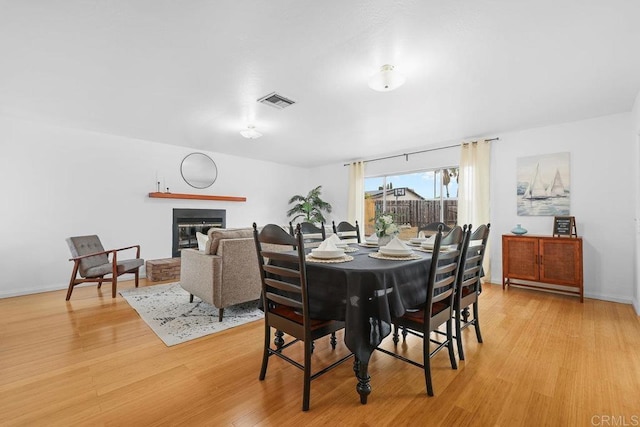 dining room featuring light hardwood / wood-style floors