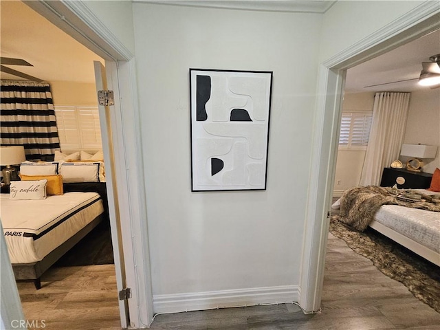 bedroom featuring wood-type flooring