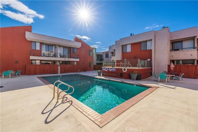 view of pool with a patio area