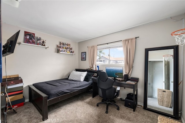 bedroom featuring carpet flooring