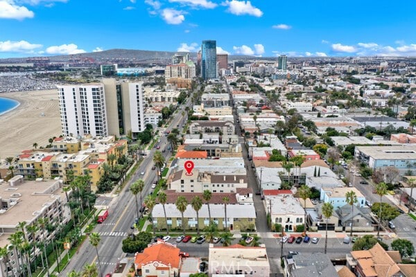 birds eye view of property featuring a view of city