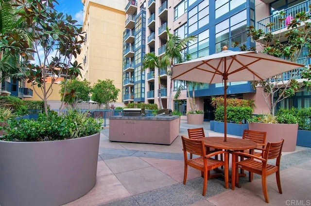 view of patio / terrace featuring outdoor dining space