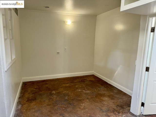 empty room with ornamental molding