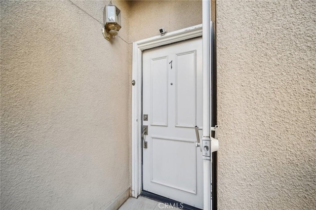 view of doorway to property