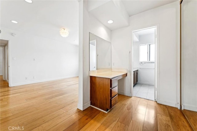 bathroom featuring hardwood / wood-style floors