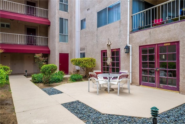 view of patio with french doors