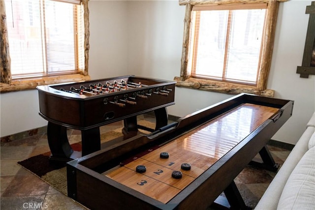 recreation room with a wealth of natural light