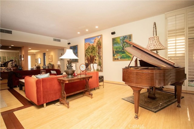 miscellaneous room featuring light hardwood / wood-style flooring