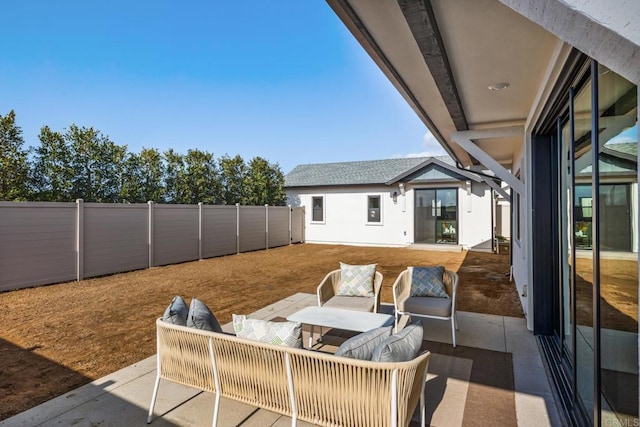 view of patio featuring outdoor lounge area