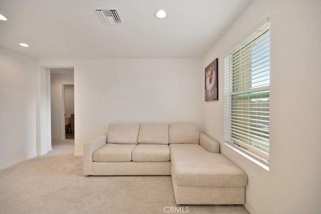 view of carpeted living room