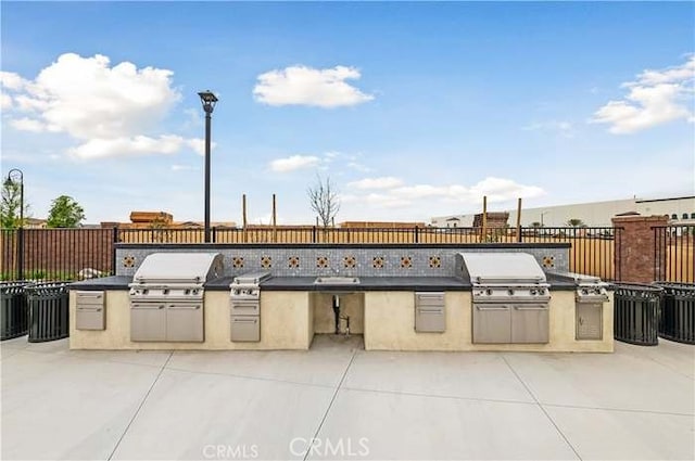 view of patio featuring area for grilling