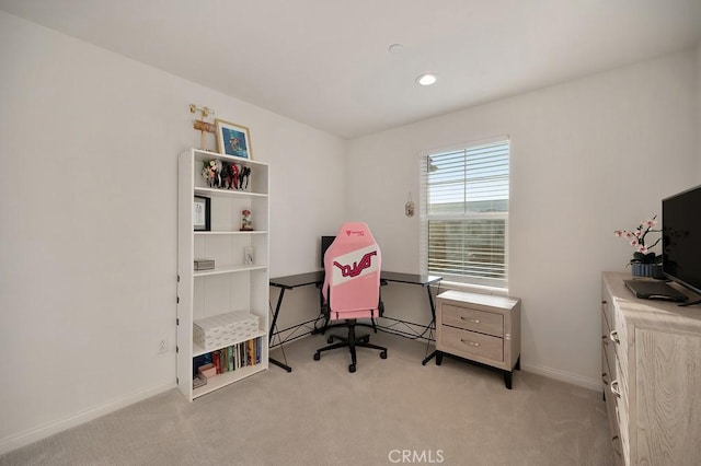 view of carpeted office