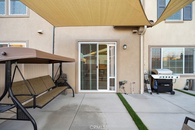 view of patio with area for grilling