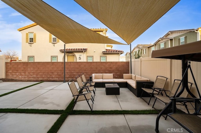 view of patio / terrace featuring an outdoor hangout area