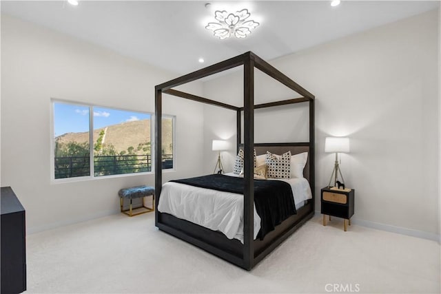 view of carpeted bedroom