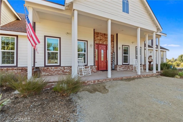 exterior space featuring a porch