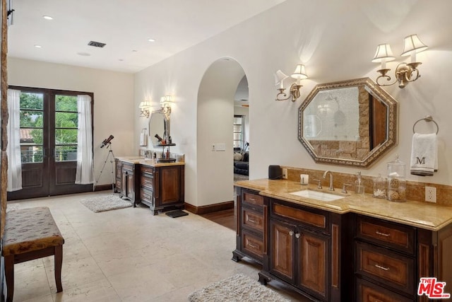 bathroom featuring vanity