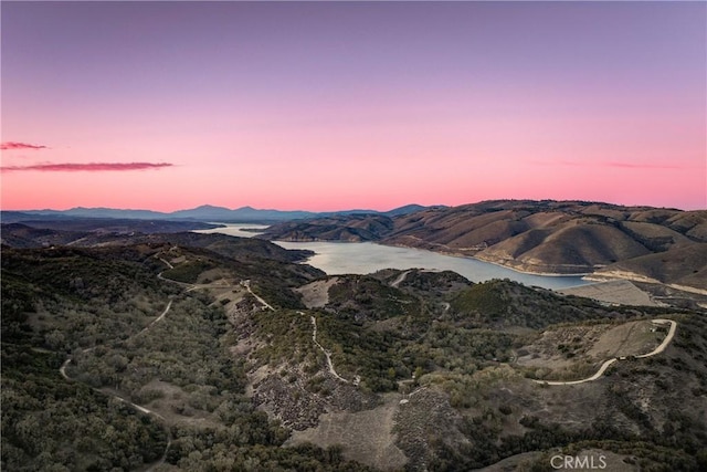 mountain view featuring a water view