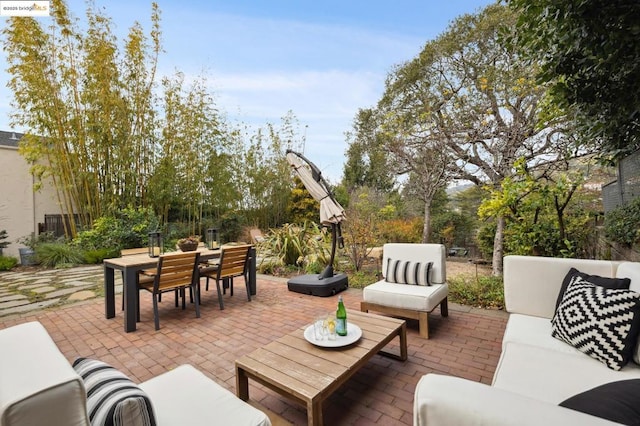 view of patio with outdoor lounge area