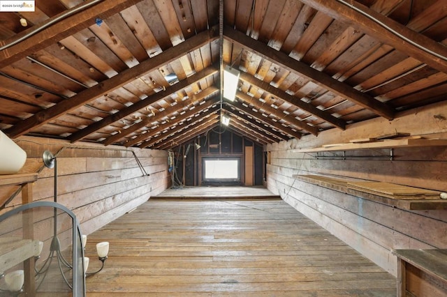 view of attic