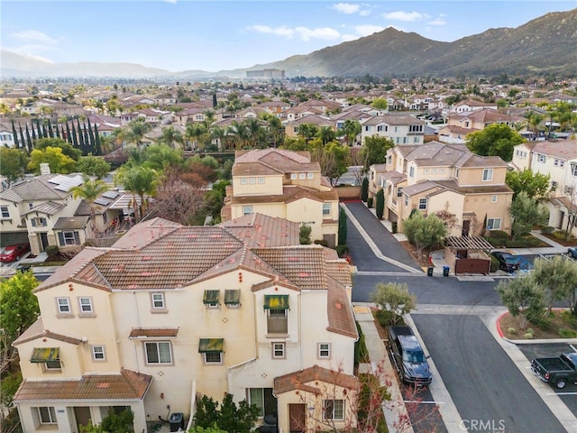 aerial view featuring a mountain view