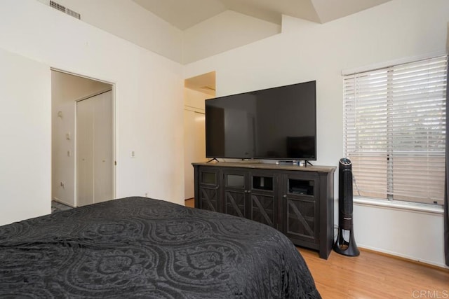 bedroom featuring light hardwood / wood-style flooring