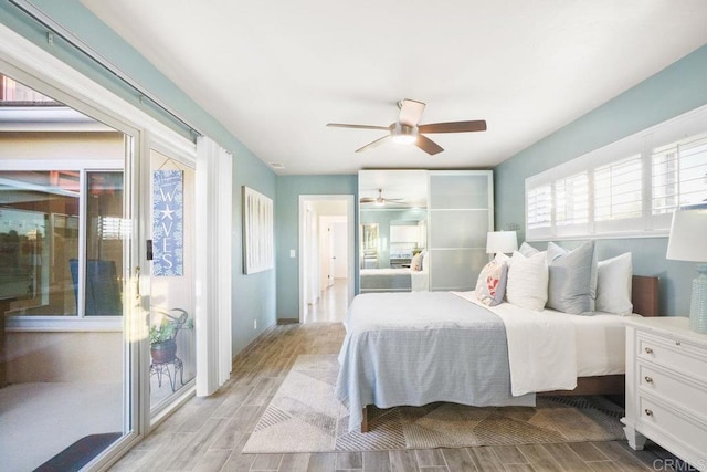 bedroom with ceiling fan