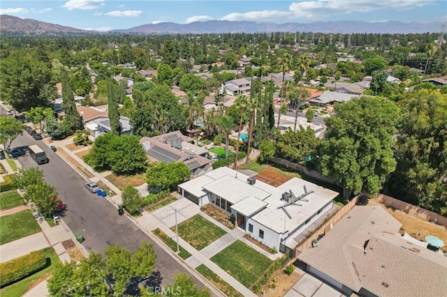 aerial view featuring a mountain view