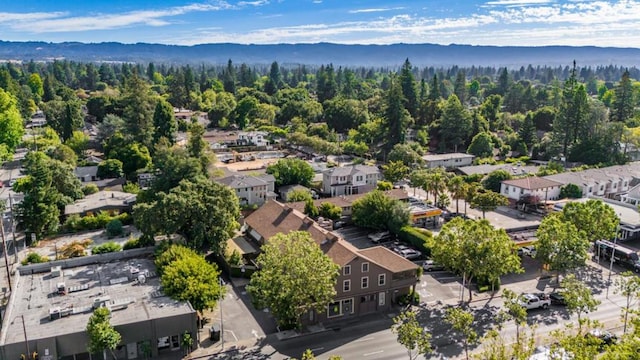 bird's eye view featuring a mountain view