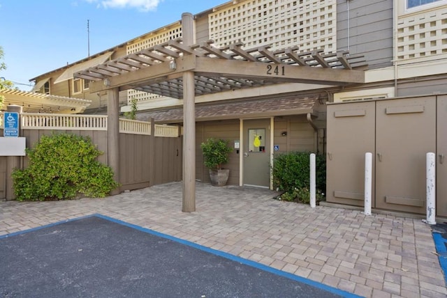 view of patio / terrace with a pergola