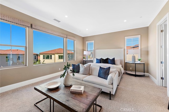 view of carpeted bedroom