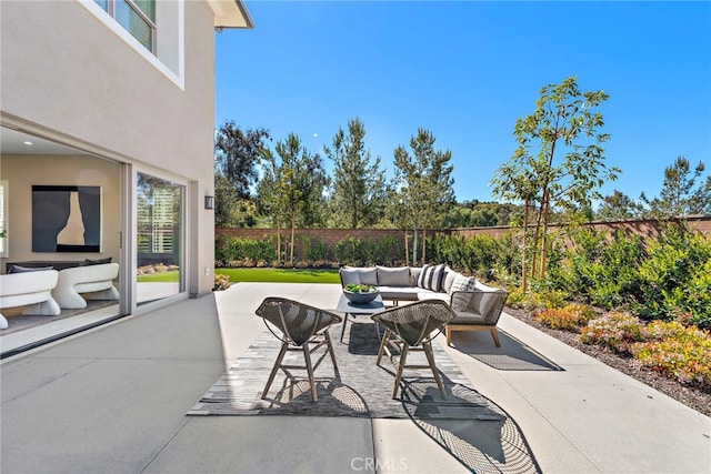 view of patio / terrace featuring outdoor lounge area