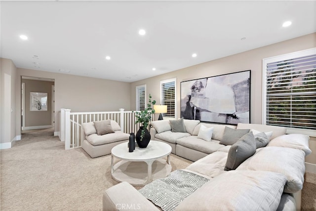 view of carpeted living room