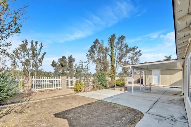 view of yard with a patio