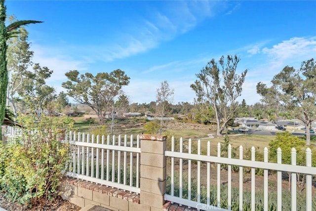 view of yard with a fenced front yard