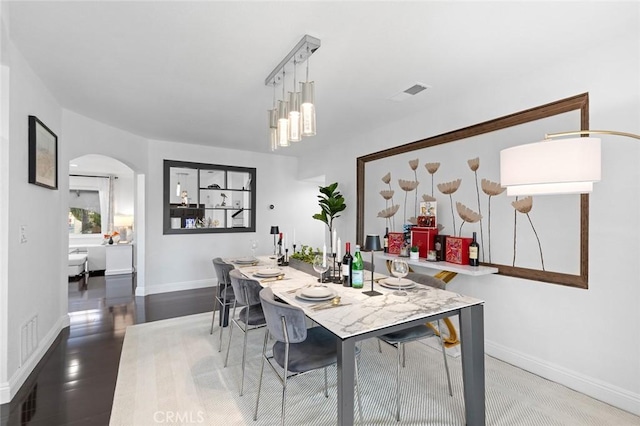 dining room featuring hardwood / wood-style floors