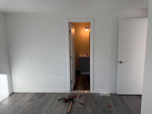 interior space featuring dark hardwood / wood-style flooring