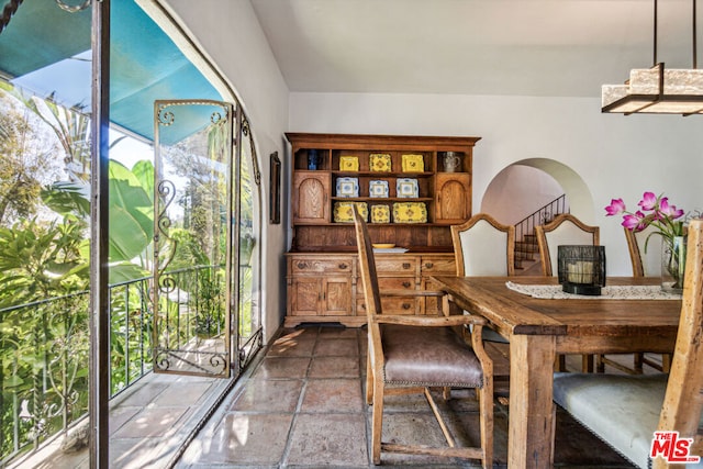 view of unfurnished dining area