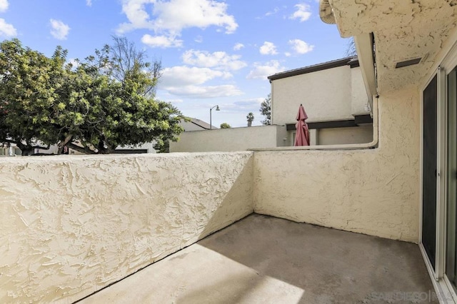 view of patio / terrace featuring a balcony