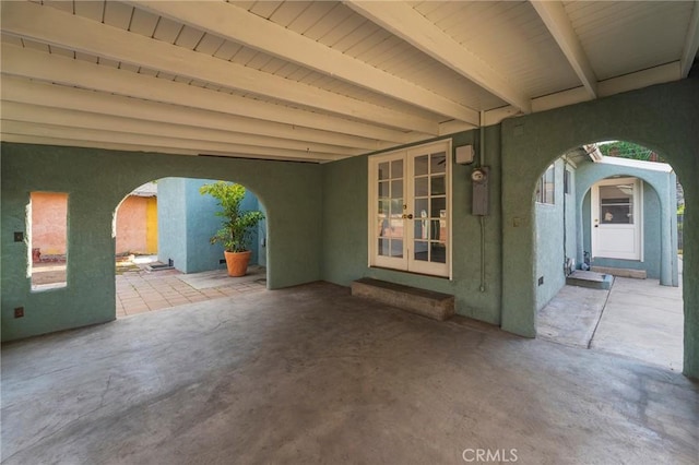 view of patio with french doors