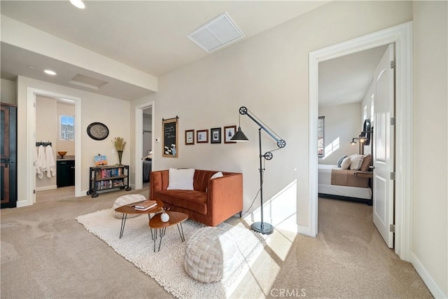 view of carpeted living room