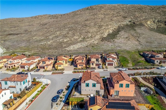 bird's eye view featuring a mountain view